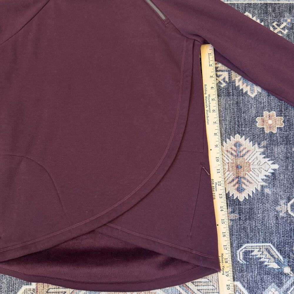 Athleta Cozy Karma Asym Pullover Deep Crocus Violet Sweater Women’s Size XS - Picture 7 of 11